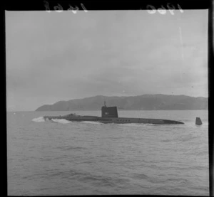 Submarine USS Halibut, out at sea, Wellington