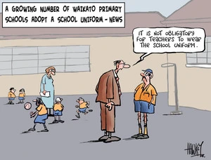 Hawkey, Allan Charles, 1941- :'It's not obligatory for teachers to wear the school uniform'. 11 September 2012