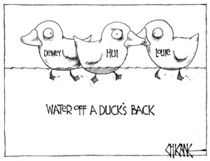 Winter, Mark 1958- :Water off a duck's back. 17 September 2012