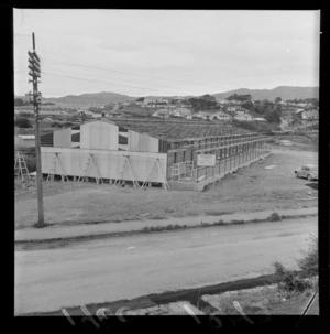 Temporary commercial premises under construction in Porirua, Wellington Region