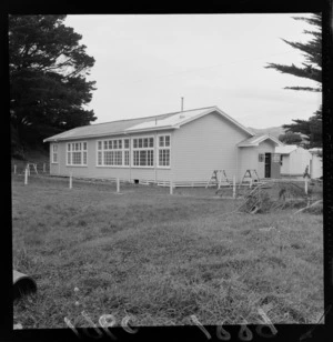 Exterior view of the new manual training centre, Porirua, Wellington Region