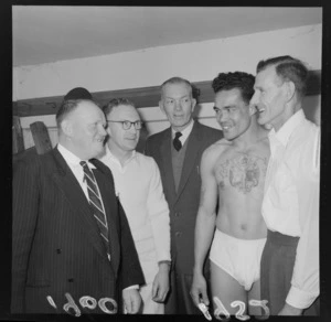 Boxers' reunion at the Wellington Town Hall before the Scanlon Kite fight