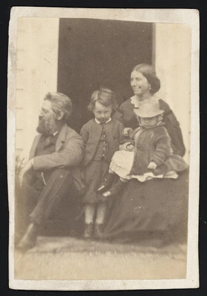 Walter Mantell with Jessie Crawford and her children