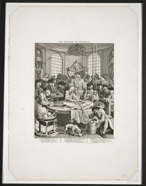Hogarth, William, 1697-1764 :[The four stages of cruelty]. The reward of cruelty. Design'd by W Hogarth. Publish'd according to Act of Parliament Feb 1 1751. Price 1s.