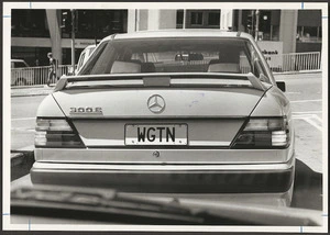 Mercedes car with a personalised number plate, Wellington - Photograph taken by William West