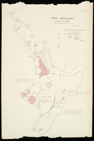 Areas of the provinces of the North Island of New Zealand / Chas. Heaphy, chief surveyor ; G. Pulman, Auckland, lith.