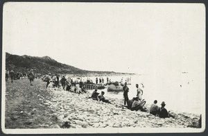 Soldiers on a beach, Gallipoli Peninsula, Turkey