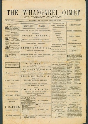 Whangarei comet and northern advertiser [electronic resource].