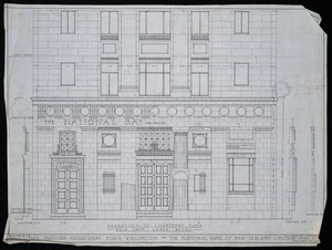 Atkins & Mitchell :New premises Courtenay Place, Wellington. The National Bank of New Zealand Limited. Drawing no. 4. September 1927.