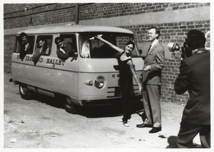 Members of the New Zealand Ballet Company and their Comma van