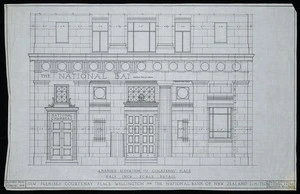 Atkins & Mitchell :New premises at Courtenay Place, Wellington, for the National Bank of New Zealand Limited. Amended detail. February 1928.