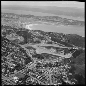 Aerial view of a new subdivision in Island Bay, Wellington