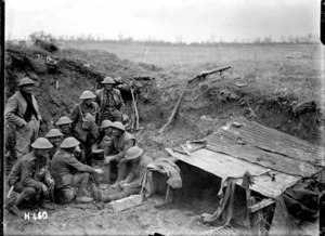 New Zealand World War 1 machine gun post on the Somme, France