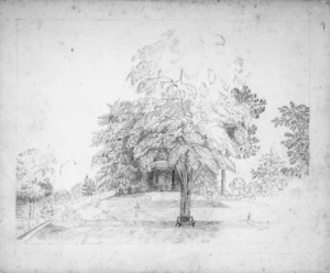 [Hopper, Edward Betts] 1799?-1840 :[Gazebo and part of the garden of the Hopper family at Hampstead Heath, London. 1839]