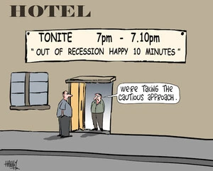HOTEL. Tonite 7pm-7.10pm "Out of Recession Happy 10 Minutes". 17 December 2009