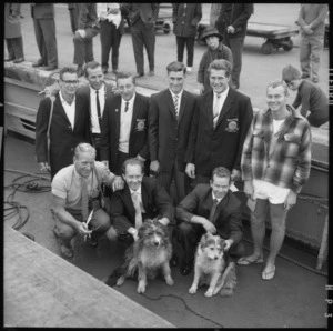 Men returned from a meteorological expedition to Raoul Island