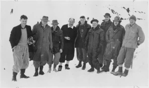 Members of the Tongariro National Park Board on Mt Ruapehu