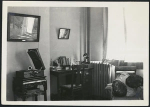 Interior view of Agnes Moncrieff's study, student hostel, China