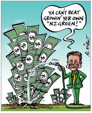 Nisbet, Alastair, 1958- :'Ya can't beat growin' yer own "NZ green"!' 9 October 2012