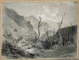 [Chevalier, Nicholas] 1828-1902 :The Hut Valley. New Zealand. [November 1868]