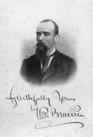 Signed engraving of Thomas Bracken