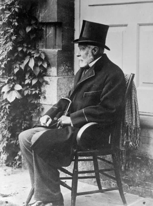 Seated portrait of Sir George Grey as an old man