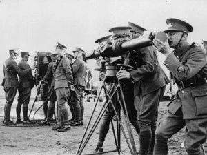 Military training in anti-aircraft defence, probably Wellington region - Photograph taken by the Evening Post