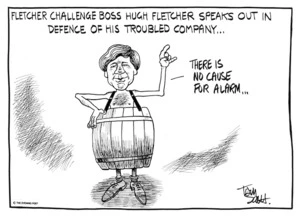 Scott, Thomas 1947- :Fletcher Challenge boss Hugh Fletcher speaks out in defence of his troubled company... There is no cause for alarm... 6 October 1992