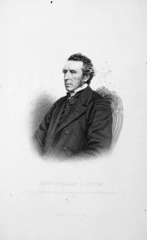 Cochran, John, fl. 1821-1867 :Revd. William A Quick, president of the Australasian Conference, 1866.