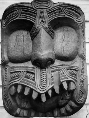 Koruru figure head from meeting house gable