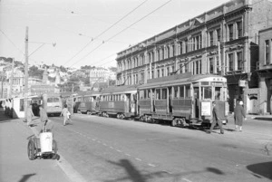 Wellington trams at the Railway Station terminus