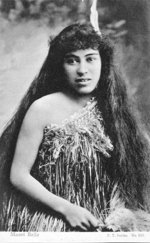 [Postcard]. Maori belle. F.T. series. no. 635. [ca 1910-20].