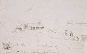 Artist unknown :Mount Hutt Station, Canterbury New Zealand. [1860s].