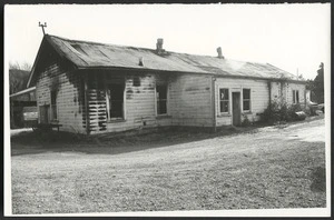 Old cheese factory after fire, Homedale, Wainuiomata