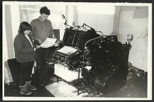 Ricky Barrard and Linette Manning at Planned Giving Printers, Wainuiomata