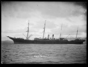 Royal Mail Steamer "Tainui" in Otago Harbour.