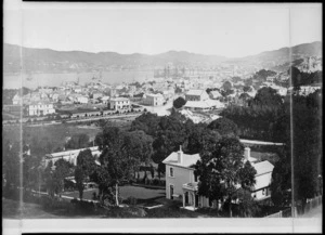 Bragge, James, 1833?-1908 :Part 2 of a 3 part panorama of Thorndon, Wellington