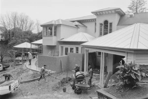 New path being built at the rear of Premier House, Thorndon, Wellington - Photograph taken by Ross Giblin