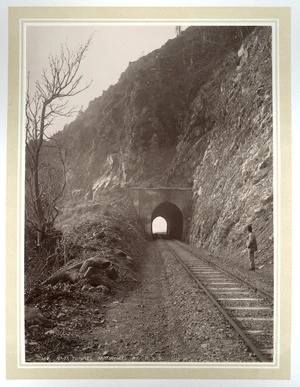 No 13 tunnel of the Wellington and Manawatu Railway, between Pukerua Bay and Paekakariki