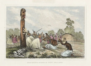 [Sainson, Louis Auguste de], b 1800 :Mourning scene in New Zealand. [London, 1836?]