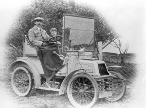 Cecil Walkden Wood in his third home-built car