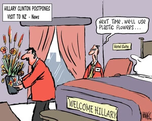 Hilary Clinton postpones visit to NZ - news. "Next time, we'll use plastic flowers..." 15 January 2010