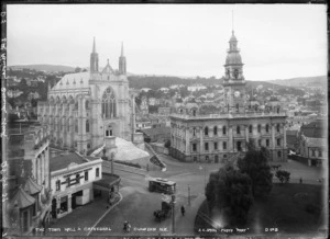Anglican Cathedral and town hall, Dunedin