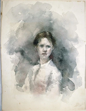 [Hodgkins, Frances Mary] 1869-1947 :[Portrait of a young woman]
