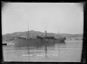 The ship Waimana, HMNZT No 12, Wellington Harbour