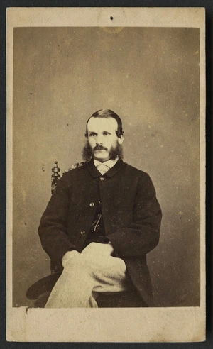Richards, E S (Wellington) fl 1862-1873 :Portrait of unidentified man
