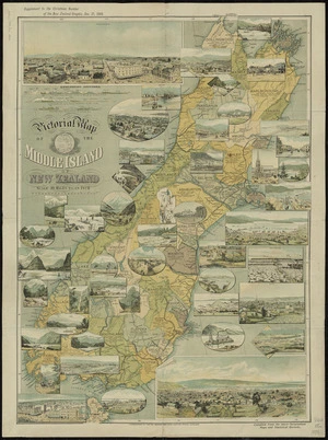 Pictorial map of the Middle Island of New Zealand : compiled from the latest government maps and statistical records.