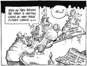 "Yeah, an' they reckon the moon is melting 'cause of man made climate change..." 2 February 2010