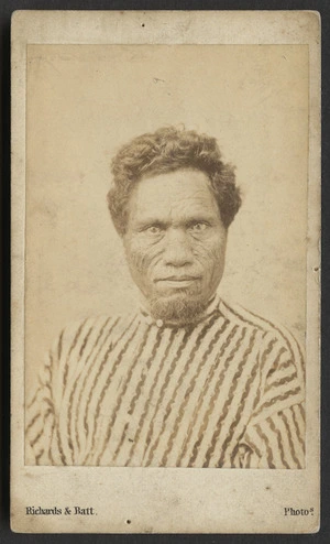 Batt & Richards (Wellington) fl 1873 :Portrait of Noa Rotuki, Manawatu