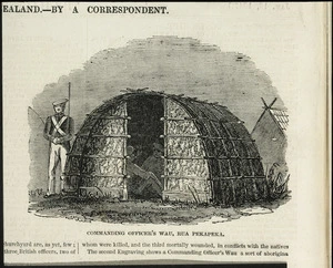 Illustrated London news :Commanding officer's wau, Rua Pekapeka. 1847.